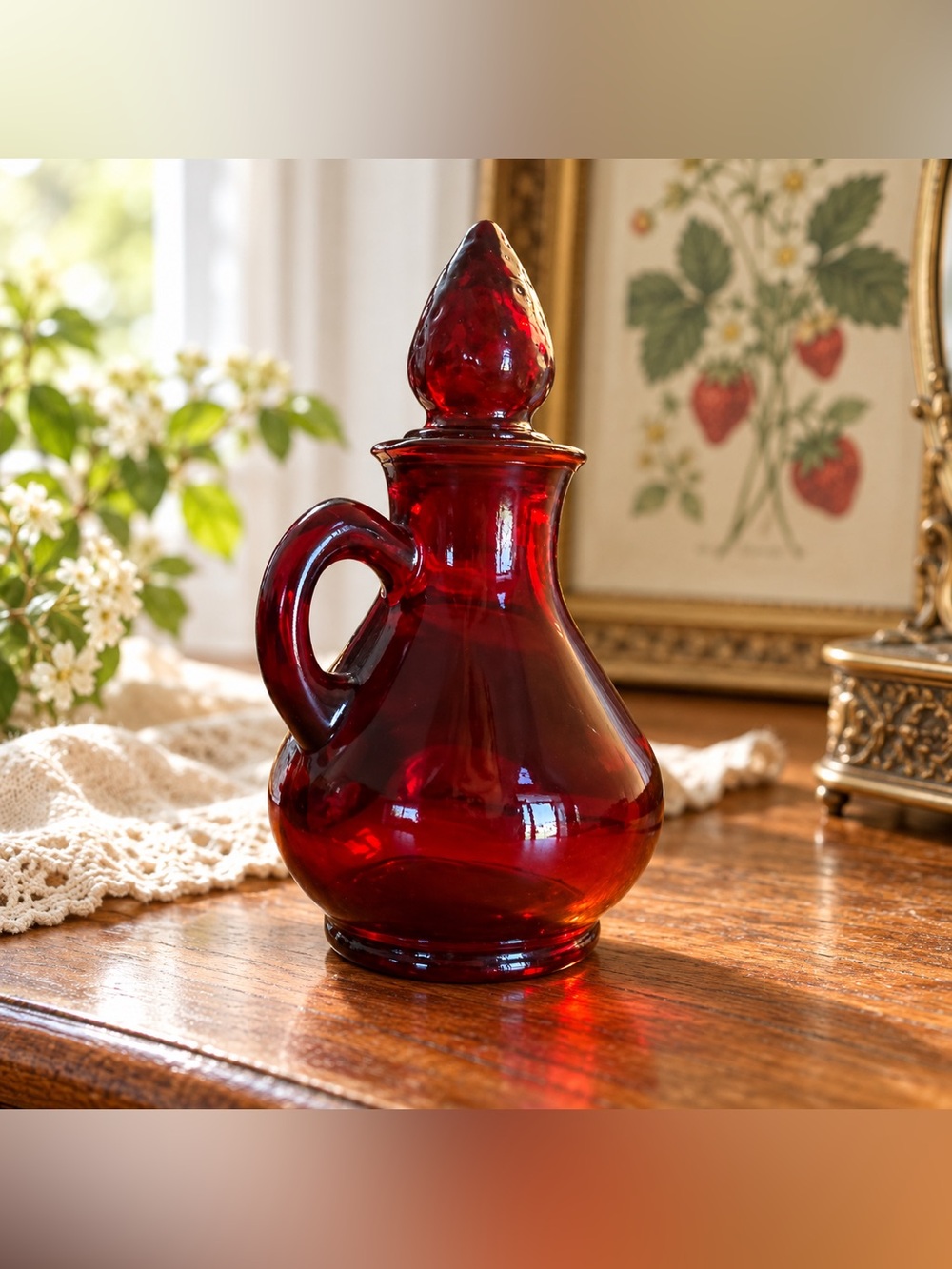 Avon Strawberry Bath Foam Red